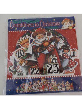 NEW Vintage 90s Mary Engelbreit Countdown to Christmas Perpetual Advent Calendar